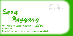 sara magyary business card